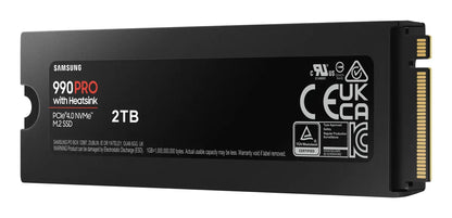 Вътрешни SSD Samsung SSD 990 PRO 2TB M.2 NVMe PCIe 4.0 Heatsink