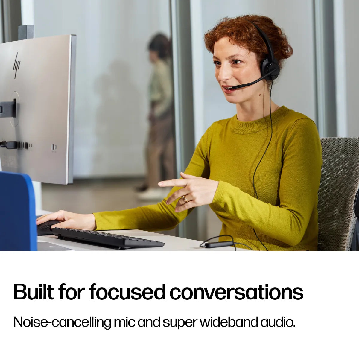 Бизнес слушалки HP Poly Mission 425 Stereo USB Wired Headset Classic WW