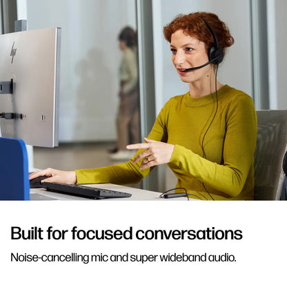 Бизнес слушалки HP Poly Mission 425 Stereo USB Wired Headset Classic WW