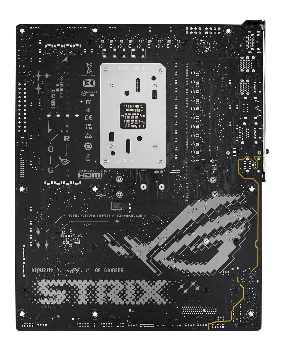 Дънна платка AMD ASUS ROG STRIX B850-F GAMING WIFI AM5 DDR5 ATX MB 1xHDMI 1xDP 4xM.2 2xSATA