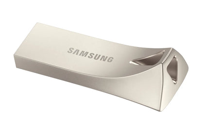 Памет USB Samsung BAR Plus USB Type-A 64GB 300 MB/s read 110 MB/s write resistant USB 3.1 Champagne Silver with key ring