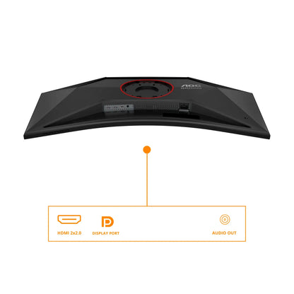 Гейминг монитор AOC CU34G4 34inch Curved Fast VA UWQHD 21:9 180Hz 0.5ms 300cd/m2 HDMI 2.0 DP1.4 Speakers