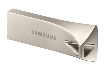 Памет USB Samsung BAR Plus USB Type-A 64GB 300 MB/s read 110 MB/s write resistant USB 3.1 Champagne Silver with key ring