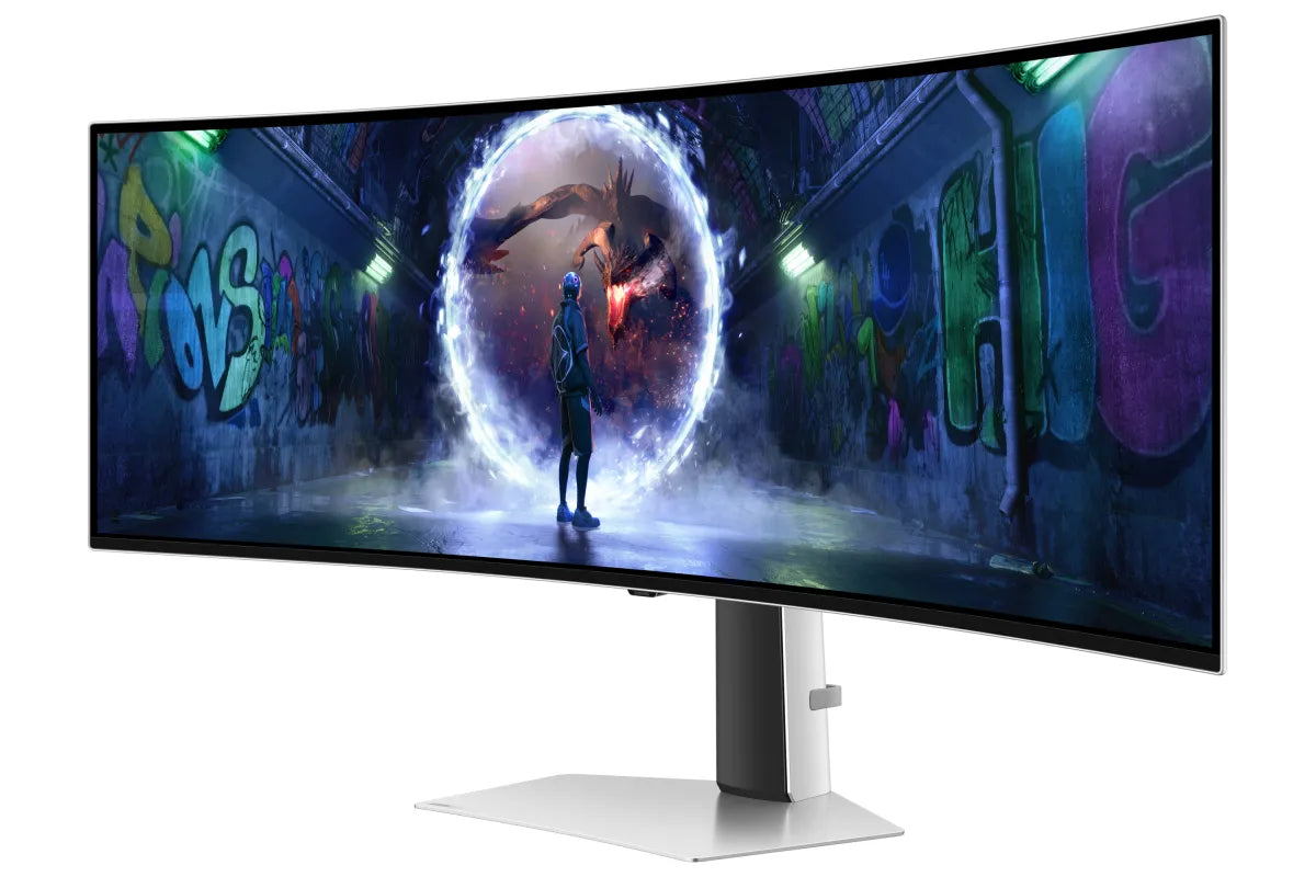 Гейминг монитор Samsung Odyssey G9 G93SD 49inch Gaming Monitor Curved OLED DQHD 5120x1440 240Hz 0.03ms