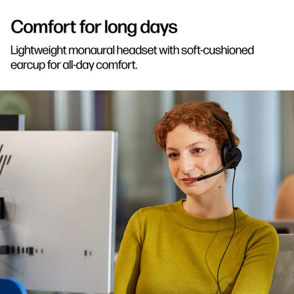 Бизнес слушалки HP Poly Mission 425 Stereo USB Wired Headset Classic WW