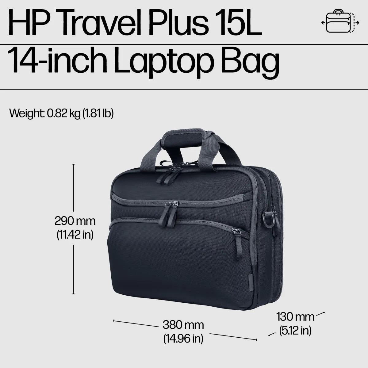 Чанта за преносим компютър HP Travel Plus 15L 14inch Laptop B Bag