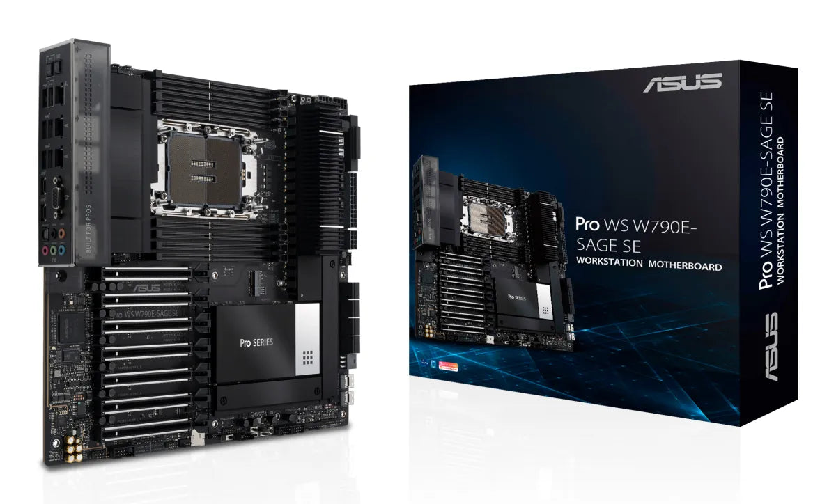 Дънна платка INTEL ASUS PRO WS W790E-SAGE SE LGA4677 ATX 8xDDR4 7xPCIe 4.0 x16 8xSATA 3xM.2