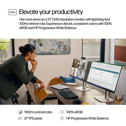 Бизнес монитор HP S5 Pro 527pq 27inch QHD HDMI DP Monitor SmartBuy (EU) 3/3/0