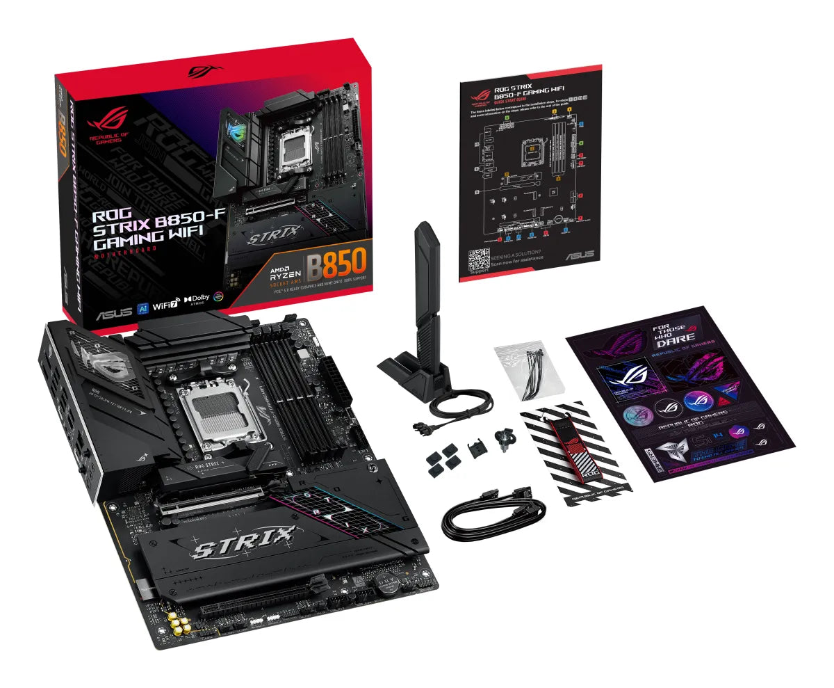 Дънна платка AMD ASUS ROG STRIX B850-F GAMING WIFI AM5 DDR5 ATX MB 1xHDMI 1xDP 4xM.2 2xSATA