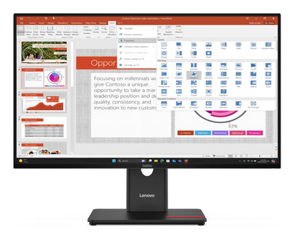 Бизнес монитор Lenovo ThinkVision T27-40 27inch IPS 16:9 1920x1080 100Hz 250cd/m2 1500:1 4ms 1xHDMI 1.4 1xDP 1.2 1xVGA USB-HUB 99 sRGB 3y