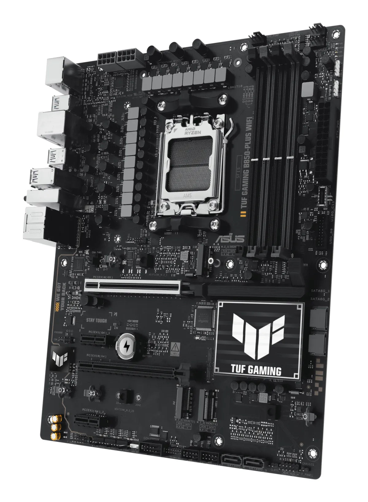 Гейминг дънна платка ASUS TUF GAMING B850-PLUS WIFI AM5 DDR5 ATX MB 1xHDMI 1xDP 3xM.2 4xSATA
