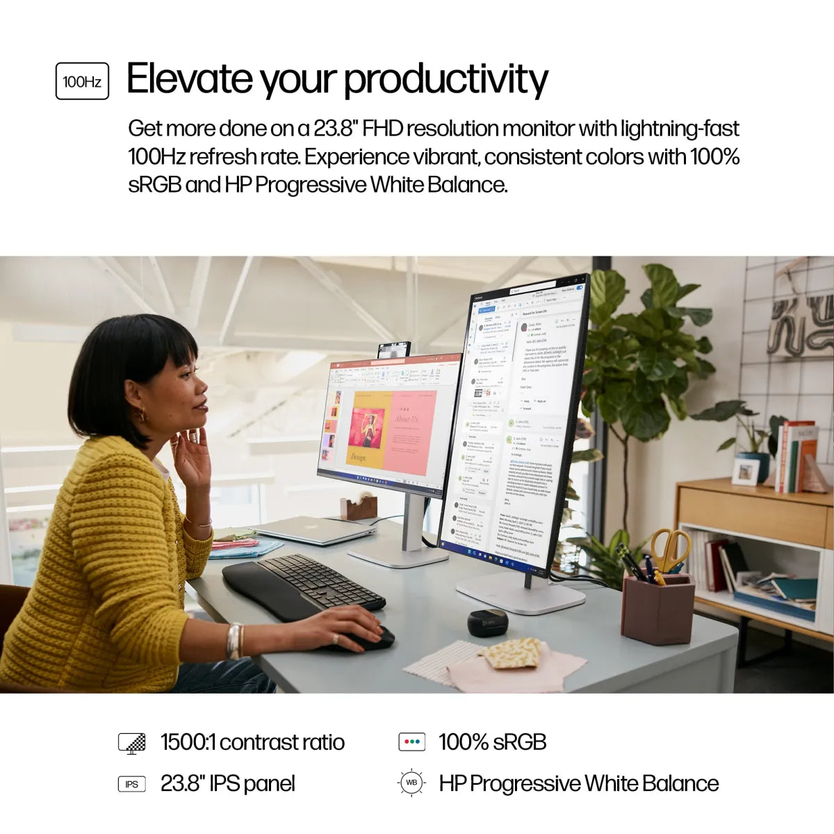 Бизнес монитор HP Series 5 Pro Pro 524pf 23.8inch FHD HDMI DP Monitor SmartBuy (EU) 3/3/0