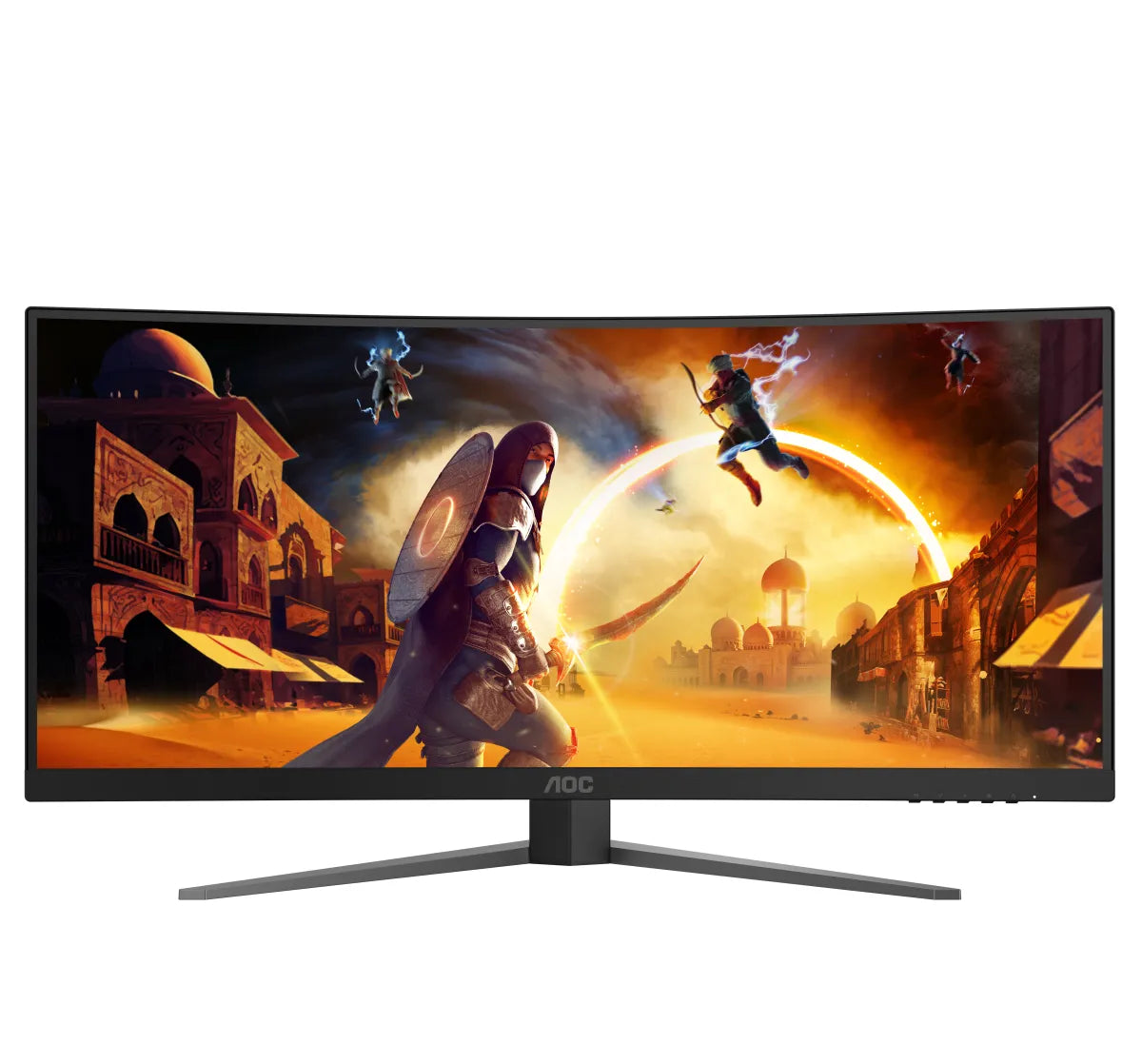 Гейминг монитор AOC CU34G4 34inch Curved Fast VA UWQHD 21:9 180Hz 0.5ms 300cd/m2 HDMI 2.0 DP1.4 Speakers