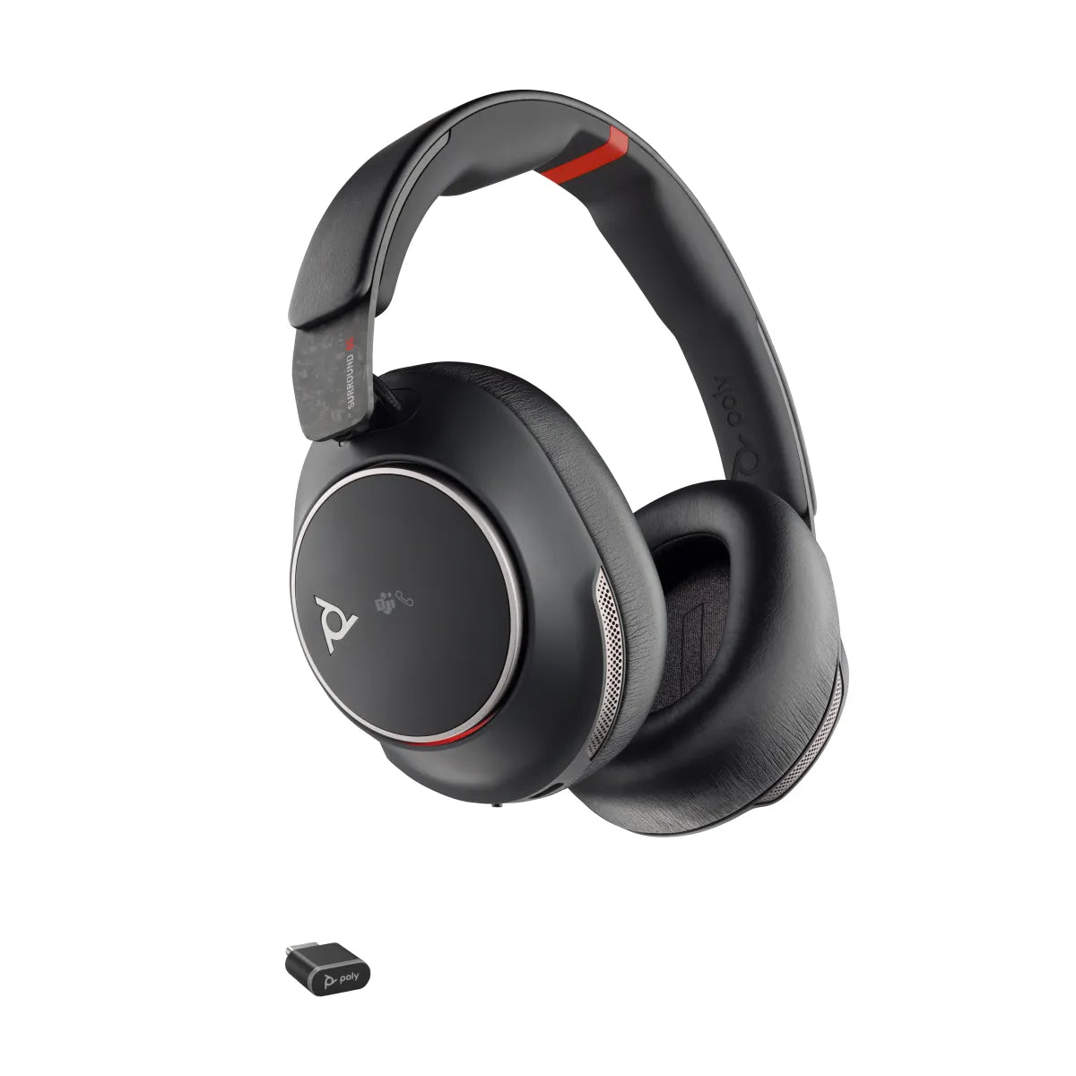 Бизнес слушалки HP Poly Voyager Surround 85 UC Microsoft Teams Certified USB-C Headset +USB-C/A Adapter +Charging Stand