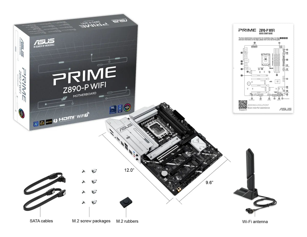 Дънна платка INTEL ASUS PRIME Z890-P WIFI LGA1851 DDR5 ATX MB