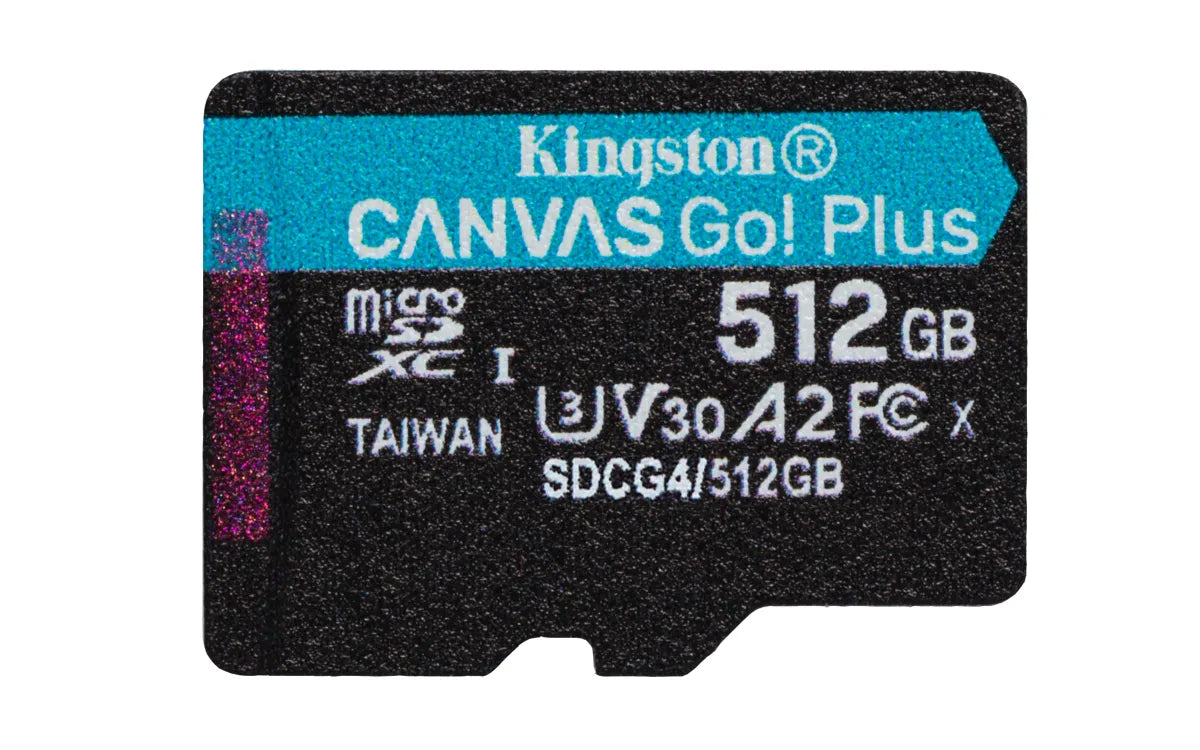 Памет SD Kingston Technology KINGSTON 512GB microSDXC Canvas Go Plus Gen4 200MB/s A2 U3 V30 Card + Adapter