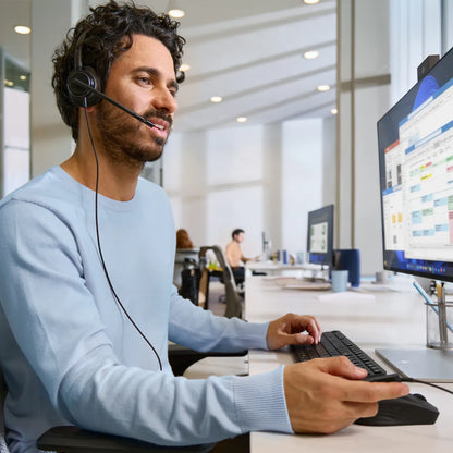 Бизнес слушалки HP Poly Mission 425 Stereo USB Wired Headset Classic WW