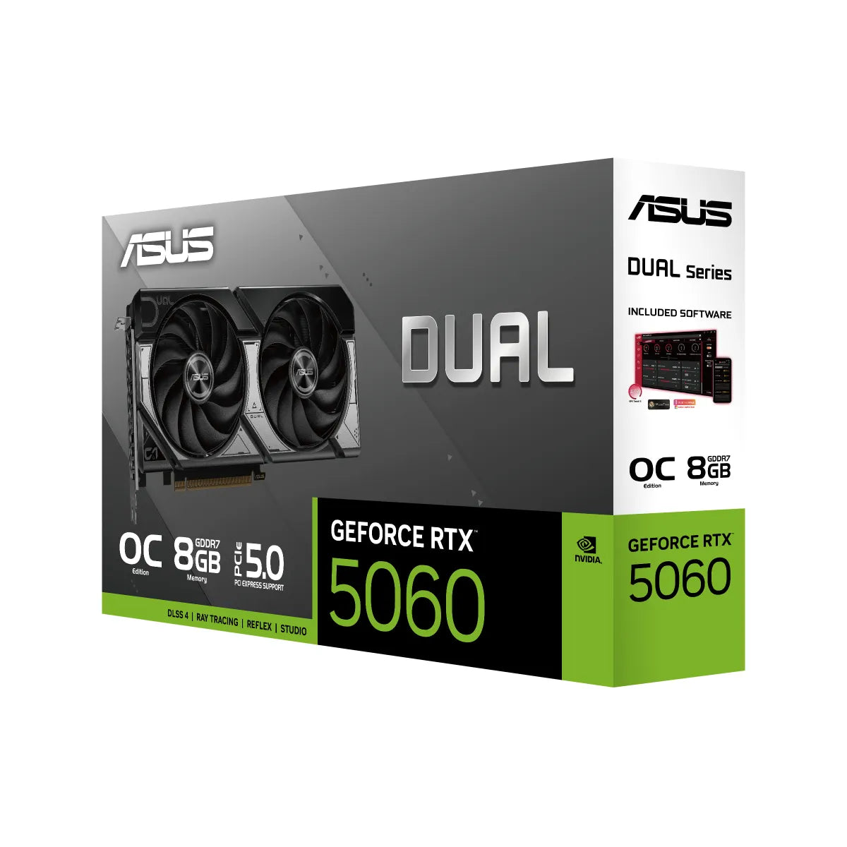 Графична карта за настолен компютър ASUS DUAL RTX 5060 OC 8GB GDDR7 3xDP 1xHDMI