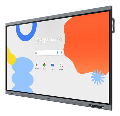 Професионални дисплеи със сензорен екран Samsung WAFX-P Eboard WA75FX-P 75inch Android 15 EDLA Octacore 16GB RAM 128GB storage UHD IR Touch 3xHDMI USB-C PD 65W 48Mpixel auto