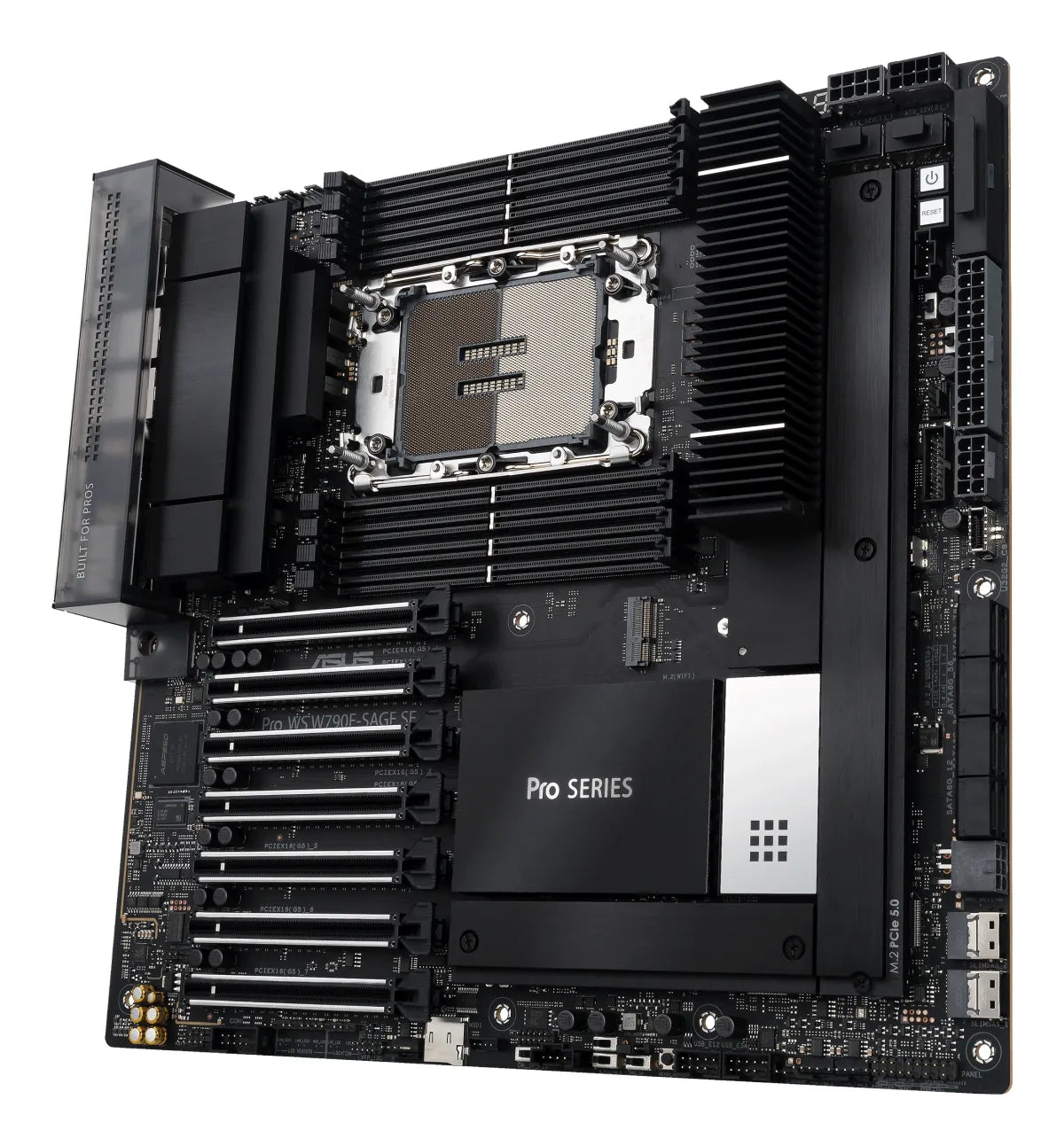 Дънна платка INTEL ASUS PRO WS W790E-SAGE SE LGA4677 ATX 8xDDR4 7xPCIe 4.0 x16 8xSATA 3xM.2