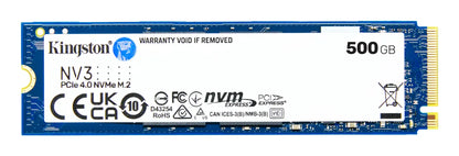 Вътрешни SSD Kingston Technology KINGSTON 500GB NV3 M.2 2280 PCIe 4.0 NVMe SSD