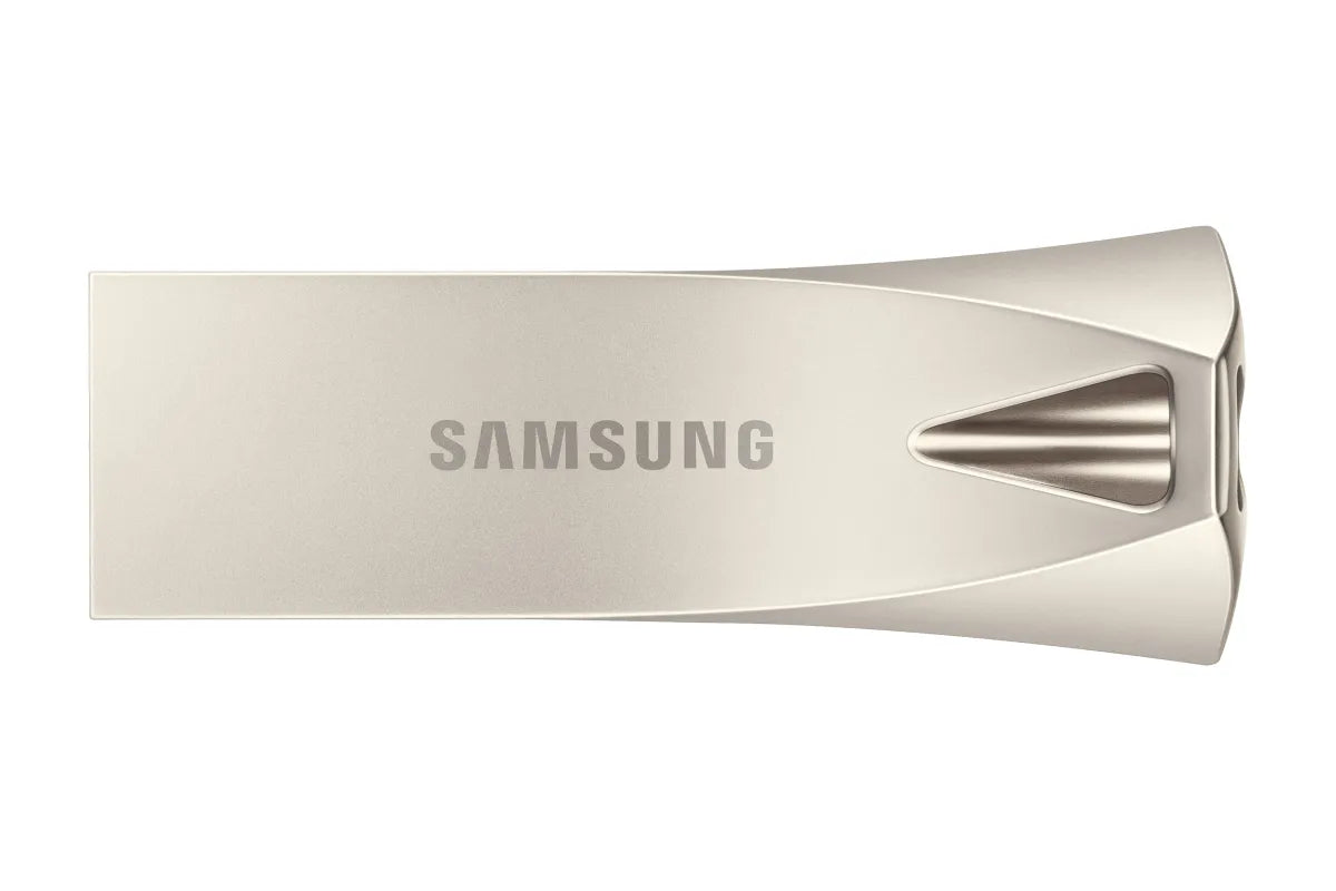 Памет USB Samsung BAR Plus USB Type-A 64GB 300 MB/s read 110 MB/s write resistant USB 3.1 Champagne Silver with key ring
