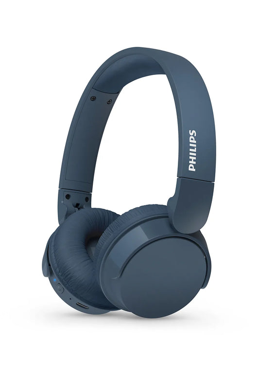 PHILIPS Wireless On Ear Headphone with mic 32mm drivers/closed-back blue