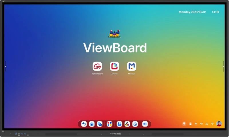 Професионални дисплеи със сензорен екран Viewsonic ViewBoard 34 serie 65inch UHD Touch IR 450nits 2x20W 2xUSB-C 8/128GB Android 14 EDLA