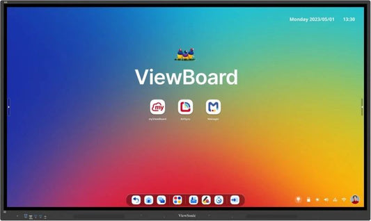 Професионални дисплеи със сензорен екран Viewsonic ViewBoard 34 serie 65inch UHD Touch IR 450nits 2x20W 2xUSB-C 8/128GB Android 14 EDLA