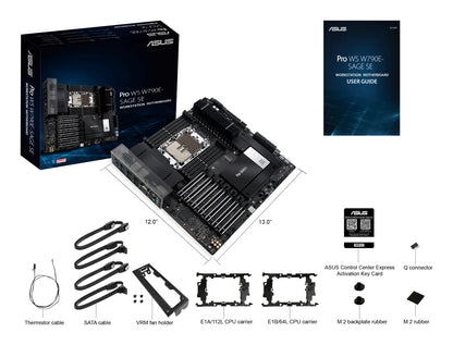 Дънна платка INTEL ASUS PRO WS W790E-SAGE SE LGA4677 ATX 8xDDR4 7xPCIe 4.0 x16 8xSATA 3xM.2