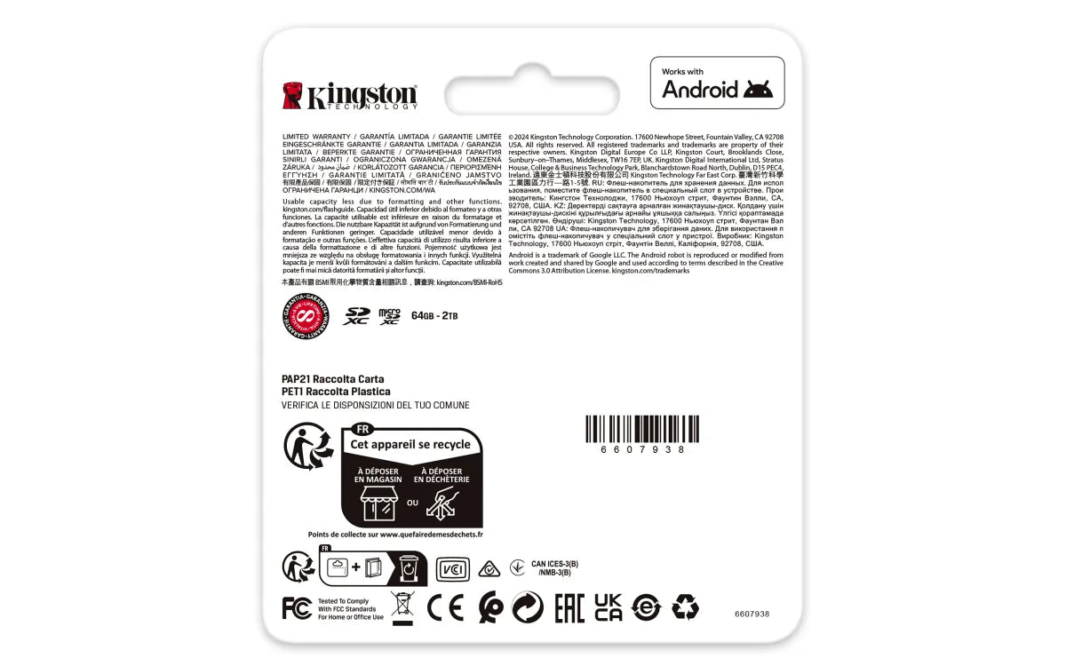 Памет SD Kingston Technology KINGSTON 512GB microSDXC Canvas Go Plus Gen4 200MB/s A2 U3 V30 Card + Adapter