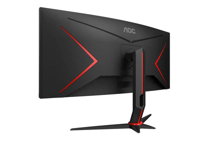 Гейминг монитор AOC CU34G2XP/BK 34inch 3440x1440 VA 180hz High adjustable Stand HDR400 Freesync Premium USB HUB 4x3.0 2xDP 2xHDMI