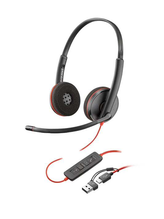Бизнес слушалки HP Poly BW 3220 Stereo USB-C HS +USB-C/A
