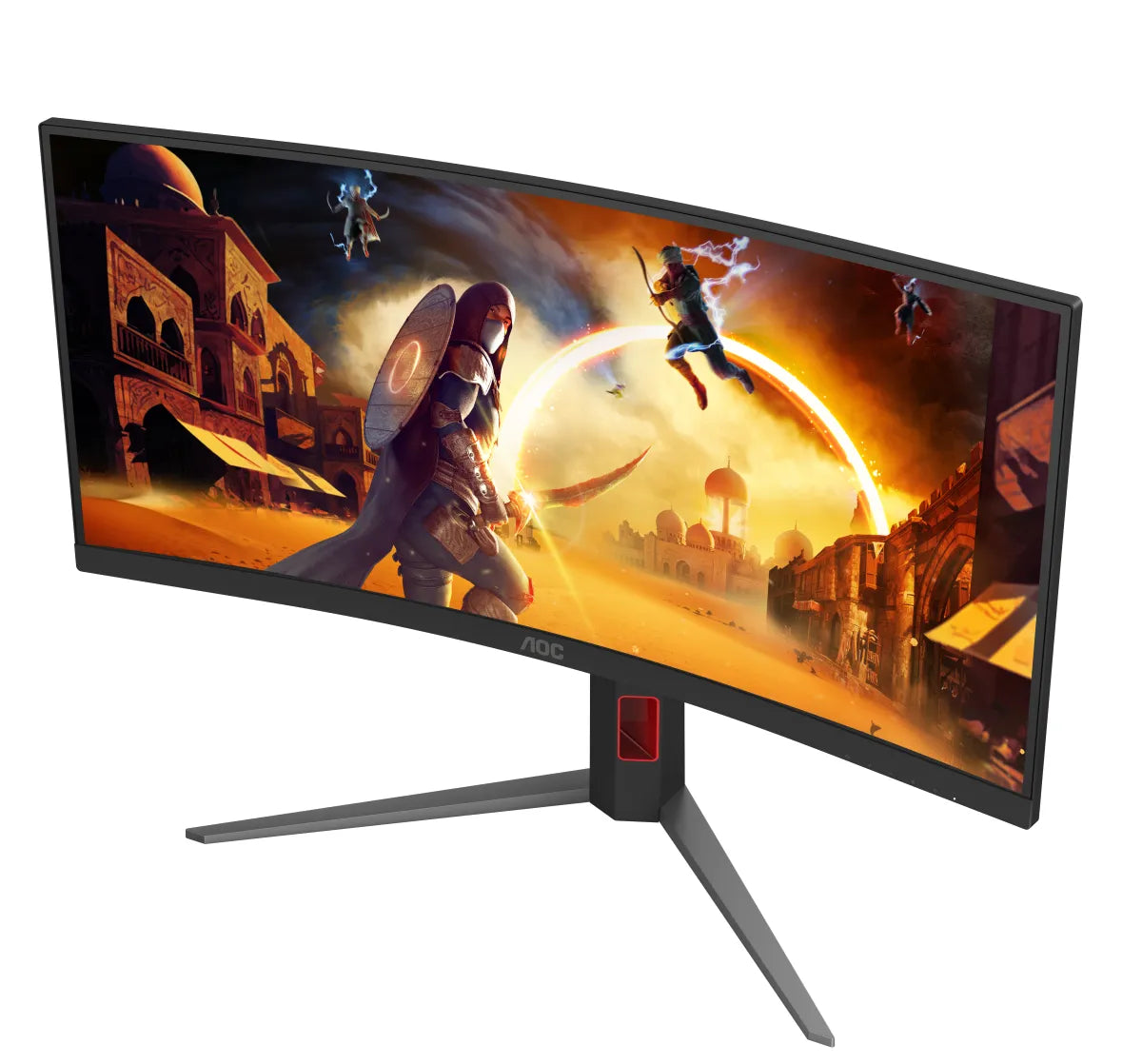 Гейминг монитор AOC CU34G4 34inch Curved Fast VA UWQHD 21:9 180Hz 0.5ms 300cd/m2 HDMI 2.0 DP1.4 Speakers