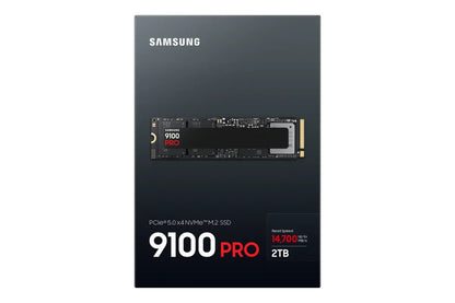 Вътрешни SSD Samsung 9100 PRO SSD NVMe M.2 2TB PCIe 5.0 14.800 MB/s Read 13.400 MB/s Write Internal SSD for Gaming and video editing Black