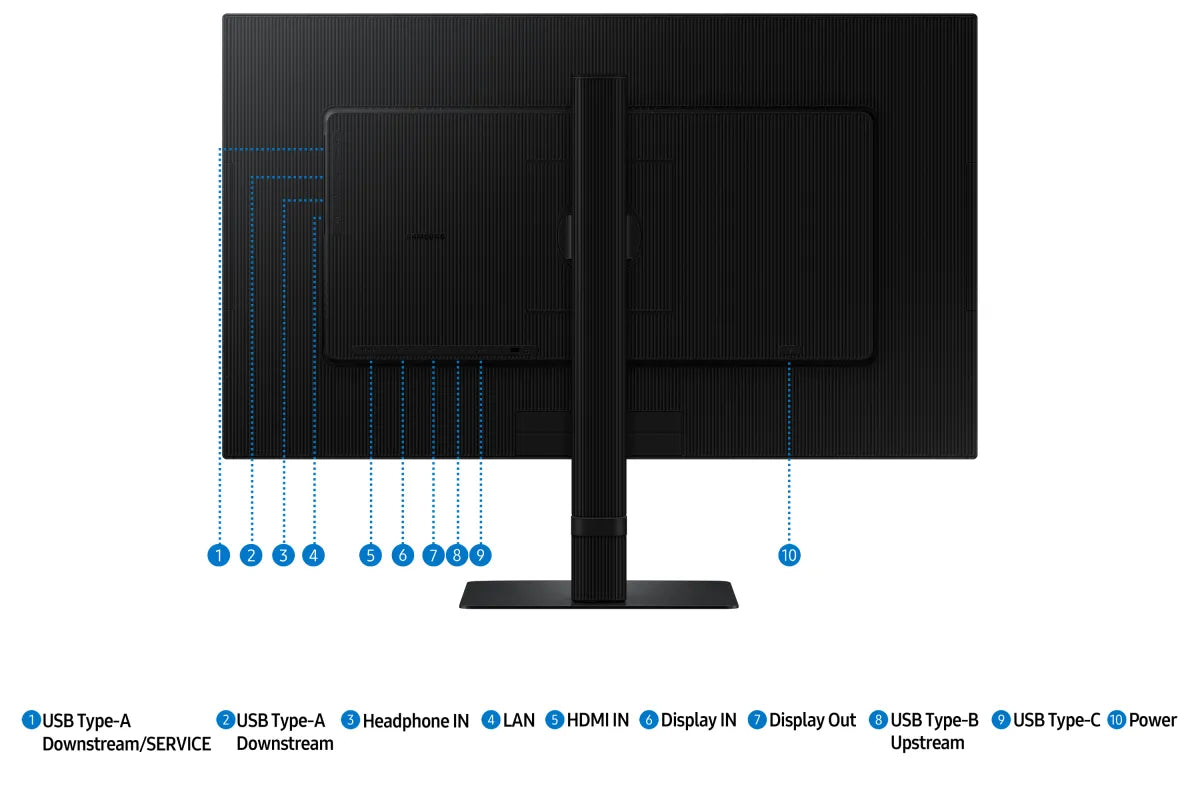 SAMSUNG LS27D600UAUXEN Viewfinity S6 27inch monitor 16:9 2560x1440 IPS 5ms 100Hz HDR10 sRGB Pivot HDMI DP USBC LAN Daisychain KVM