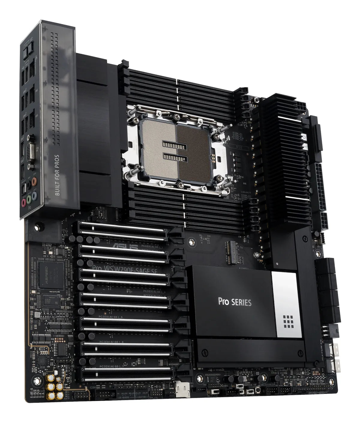 Дънна платка INTEL ASUS PRO WS W790E-SAGE SE LGA4677 ATX 8xDDR4 7xPCIe 4.0 x16 8xSATA 3xM.2