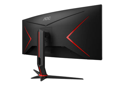 Гейминг монитор AOC CU34G2XP/BK 34inch 3440x1440 VA 180hz High adjustable Stand HDR400 Freesync Premium USB HUB 4x3.0 2xDP 2xHDMI