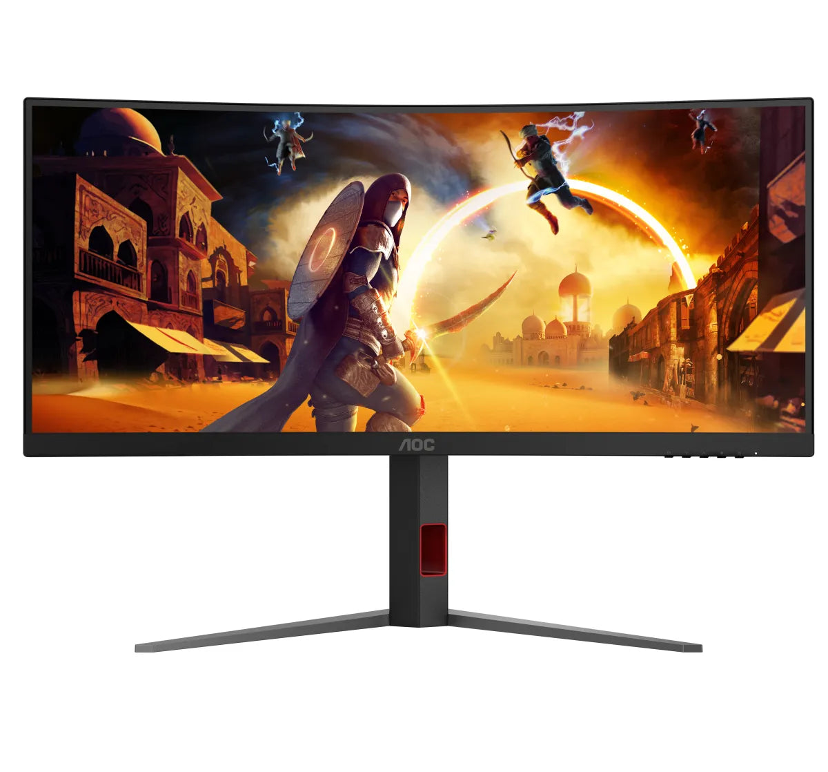 Гейминг монитор AOC CU34G4 34inch Curved Fast VA UWQHD 21:9 180Hz 0.5ms 300cd/m2 HDMI 2.0 DP1.4 Speakers