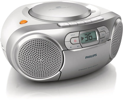 Philips CD Soundmachine, cassette, MP3-link, FM, 2 x 1 W RMS, Audio-In (3.5 mm)