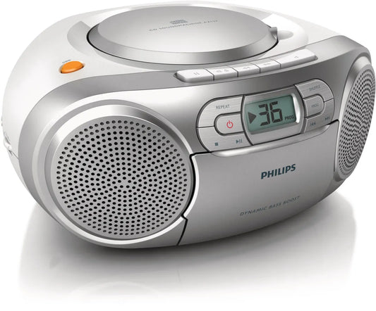 Philips CD Soundmachine, cassette, MP3-link, FM, 2 x 1 W RMS, Audio-In (3.5 mm)
