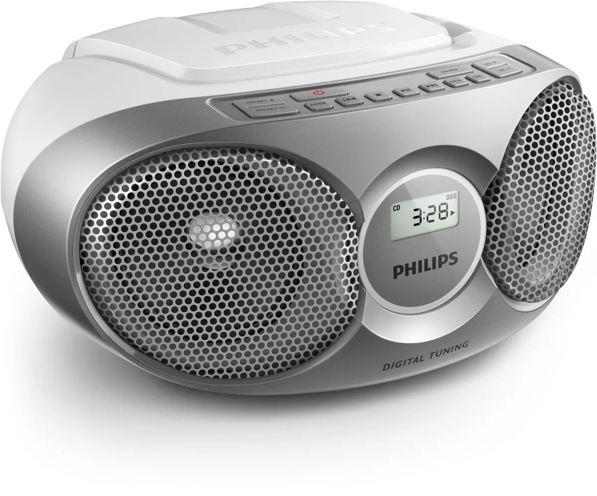 Philips CD Player, Radio (Dynamic Bass Boost, FM Stereo Tuner, CD Shuffle/Repeat Function, 20-Track CD Programmable, 3.5-mm Audio-In