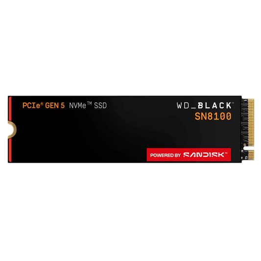 Вътрешни SSD SANDISK WD Black 2TB SN8100 PCIe 5.0x4 NVMe M.2 SSD POWERED BY SANDISK